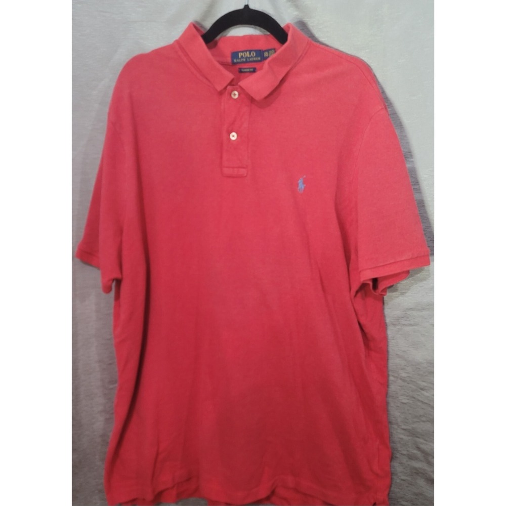 Ralph Lauren Polo Light Reddish Color w Blue Polo Logo XXL Classic  Fit, SKU50